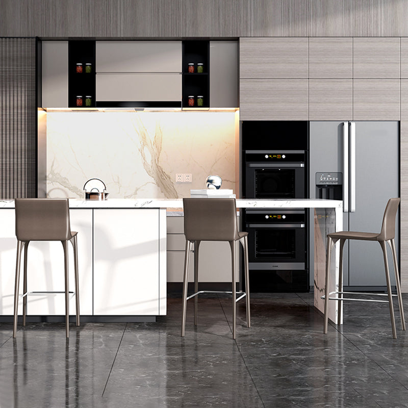 Faux Leather Upholstered Dining Stools Low Back Dining Stools Clearhalo 'Bar Furniture' 'Bar Stools' 'bar_stools' 'furn' 'furn_bar_stools' 'Furniture' 'Kitchen & Dining Furniture' 6968060