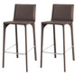 Faux Leather Upholstered Dining Stools Low Back Dining Stools Dark Gray 2 Piece Set Bar Stool(30"H) Clearhalo 'Bar Furniture' 'Bar Stools' 'bar_stools' 'furn' 'furn_bar_stools' 'Furniture' 'Kitchen & Dining Furniture' 6968065