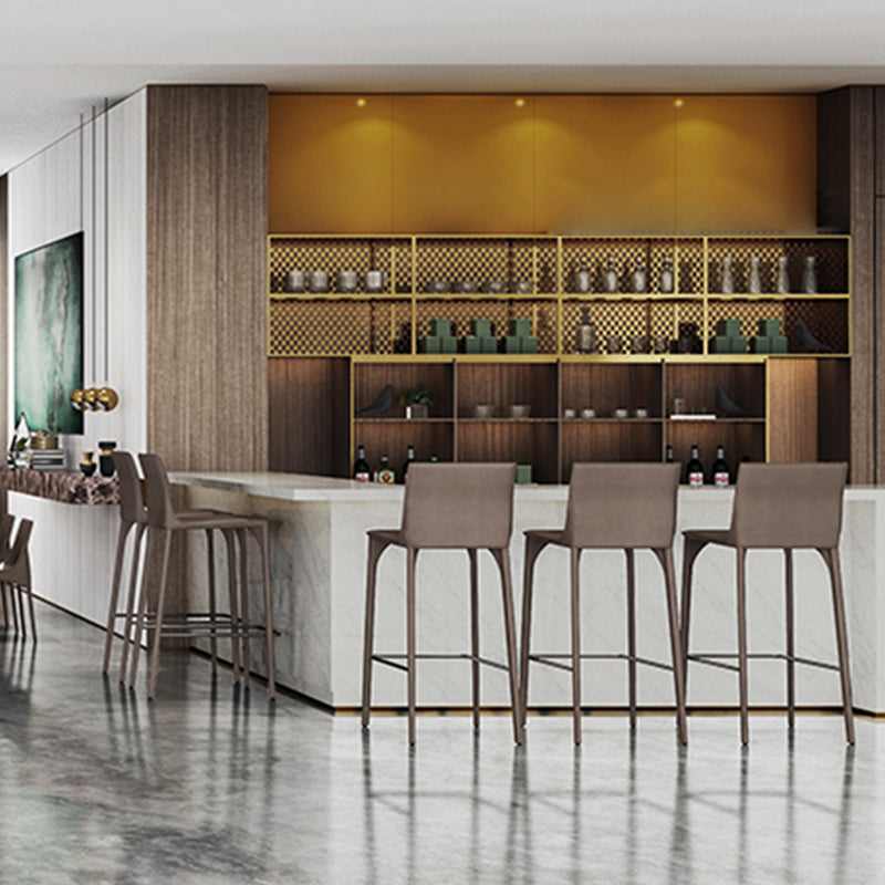 Faux Leather Upholstered Dining Stools Low Back Dining Stools Clearhalo 'Bar Furniture' 'Bar Stools' 'bar_stools' 'furn' 'furn_bar_stools' 'Furniture' 'Kitchen & Dining Furniture' 6968071