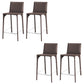 Faux Leather Upholstered Dining Stools Low Back Dining Stools Dark Gray 4 Piece Set Short Stool(22"H) Clearhalo 'Bar Furniture' 'Bar Stools' 'bar_stools' 'furn' 'furn_bar_stools' 'Furniture' 'Kitchen & Dining Furniture' 6968077