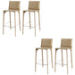 Faux Leather Upholstered Dining Stools Low Back Dining Stools Beige 4 Piece Set Bar Stool(30"H) Clearhalo 'Bar Furniture' 'Bar Stools' 'bar_stools' 'furn' 'furn_bar_stools' 'Furniture' 'Kitchen & Dining Furniture' 6968078