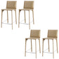 Faux Leather Upholstered Dining Stools Low Back Dining Stools Beige 4 Piece Set Short Stool(22"H) Clearhalo 'Bar Furniture' 'Bar Stools' 'bar_stools' 'furn' 'furn_bar_stools' 'Furniture' 'Kitchen & Dining Furniture' 6968080