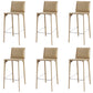Faux Leather Upholstered Dining Stools Low Back Dining Stools Beige 6 Piece Set Bar Stool(30"H) Clearhalo 'Bar Furniture' 'Bar Stools' 'bar_stools' 'furn' 'furn_bar_stools' 'Furniture' 'Kitchen & Dining Furniture' 6968084