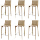 Faux Leather Upholstered Dining Stools Low Back Dining Stools Beige 6 Piece Set Counter Stool(26"H) Clearhalo 'Bar Furniture' 'Bar Stools' 'bar_stools' 'furn' 'furn_bar_stools' 'Furniture' 'Kitchen & Dining Furniture' 6968085