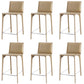 Faux Leather Upholstered Dining Stools Low Back Dining Stools Beige 6 Piece Set Short Stool(22"H) Clearhalo 'Bar Furniture' 'Bar Stools' 'bar_stools' 'furn' 'furn_bar_stools' 'Furniture' 'Kitchen & Dining Furniture' 6968086