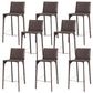 Faux Leather Upholstered Dining Stools Low Back Dining Stools Dark Gray 8 Piece Set Counter Stool(26"H) Clearhalo 'Bar Furniture' 'Bar Stools' 'bar_stools' 'furn' 'furn_bar_stools' 'Furniture' 'Kitchen & Dining Furniture' 6968088