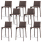 Faux Leather Upholstered Dining Stools Low Back Dining Stools Dark Gray 8 Piece Set Short Stool(22"H) Clearhalo 'Bar Furniture' 'Bar Stools' 'bar_stools' 'furn' 'furn_bar_stools' 'Furniture' 'Kitchen & Dining Furniture' 6968089