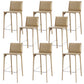 Faux Leather Upholstered Dining Stools Low Back Dining Stools Beige 8 Piece Set Bar Stool(30"H) Clearhalo 'Bar Furniture' 'Bar Stools' 'bar_stools' 'furn' 'furn_bar_stools' 'Furniture' 'Kitchen & Dining Furniture' 6968090
