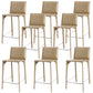 Faux Leather Upholstered Dining Stools Low Back Dining Stools Beige 8 Piece Set Short Stool(22"H) Clearhalo 'Bar Furniture' 'Bar Stools' 'bar_stools' 'furn' 'furn_bar_stools' 'Furniture' 'Kitchen & Dining Furniture' 6968092