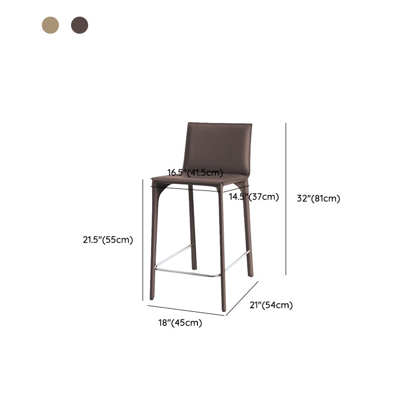 Faux Leather Upholstered Dining Stools Low Back Dining Stools Clearhalo 'Bar Furniture' 'Bar Stools' 'bar_stools' 'furn' 'furn_bar_stools' 'Furniture' 'Kitchen & Dining Furniture' 6968095
