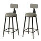 Low Back Dining Stools Round Armless Bar Stools with Metal Base
