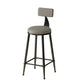 Low Back Dining Stools Round Armless Bar Stools with Metal Base