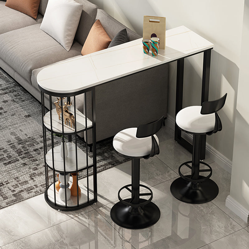 Low Back Dining Stool Adjustable Height Bar Stool with Metal Base Clearhalo 'Bar Furniture' 'Bar Stools' 'bar_stools' 'furn' 'furn_bar_stools' 'Furniture' 'Kitchen & Dining Furniture' 6968111