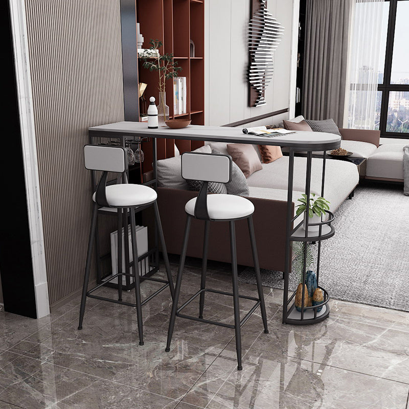 Sgabelli da bar senza bracciolo con la base di glam con base in metallo