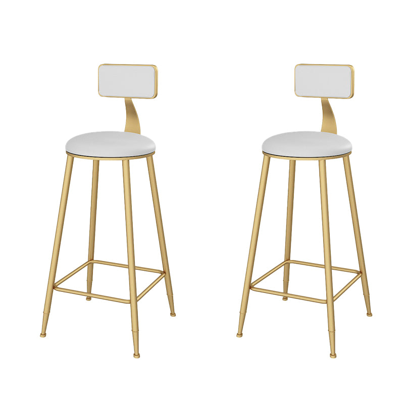 Sgabelli da bar senza bracciolo con la base di glam con base in metallo