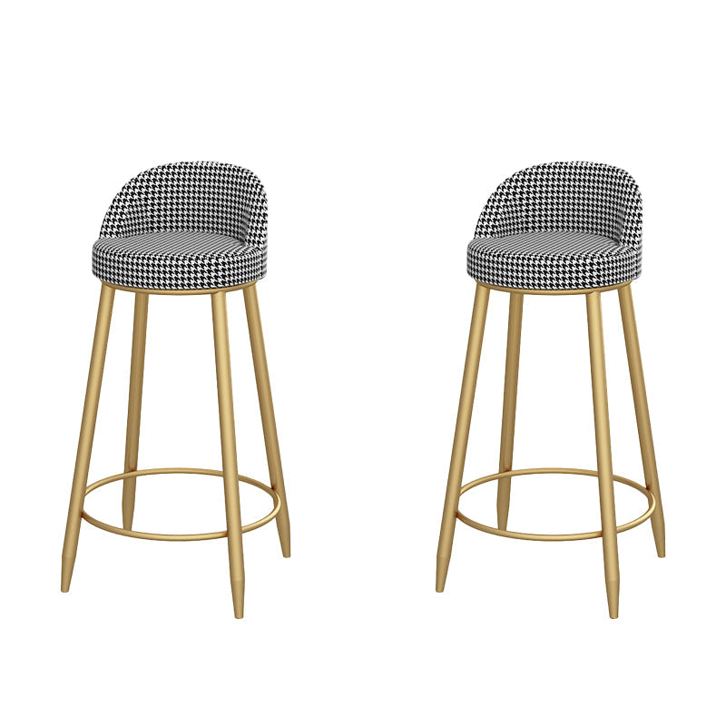 Sgabelli da bar senza bracciolo con la base di glam con base in metallo