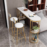 Glam Low Back Dining Stools armloze barkrukken met metalen basis