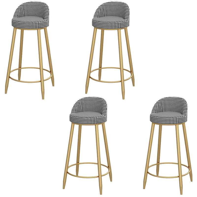 Sgabelli da bar senza bracciolo con la base di glam con base in metallo