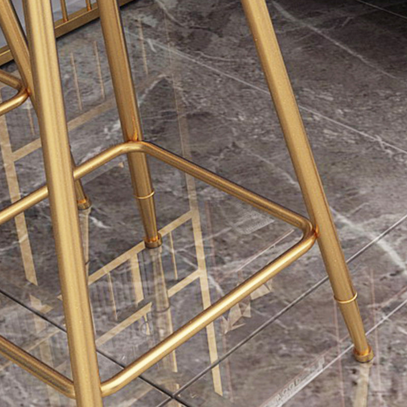 Sgabelli da bar senza bracciolo con la base di glam con base in metallo