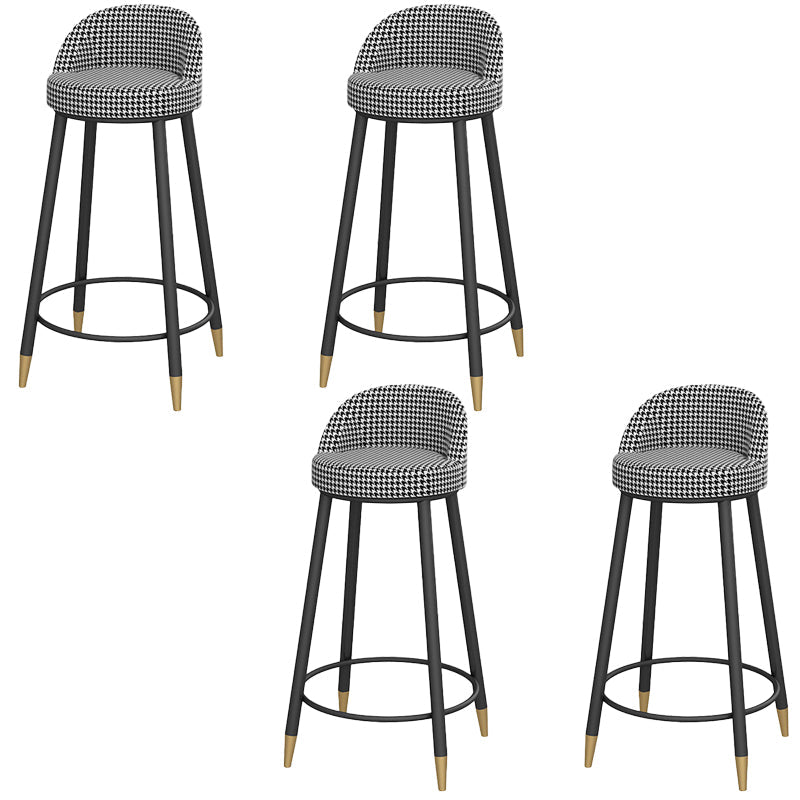 Sgabelli da bar senza bracciolo con la base di glam con base in metallo