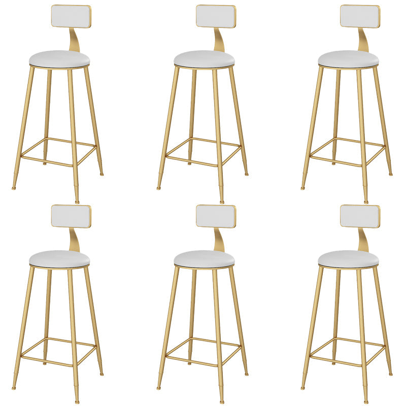 Sgabelli da bar senza bracciolo con la base di glam con base in metallo