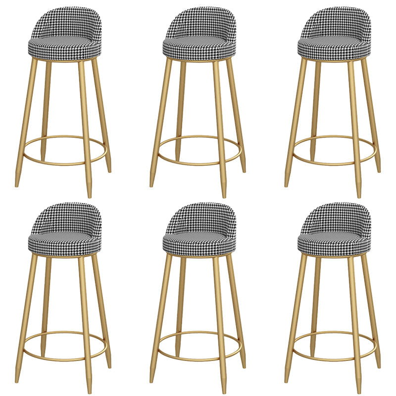 Sgabelli da bar senza bracciolo con la base di glam con base in metallo