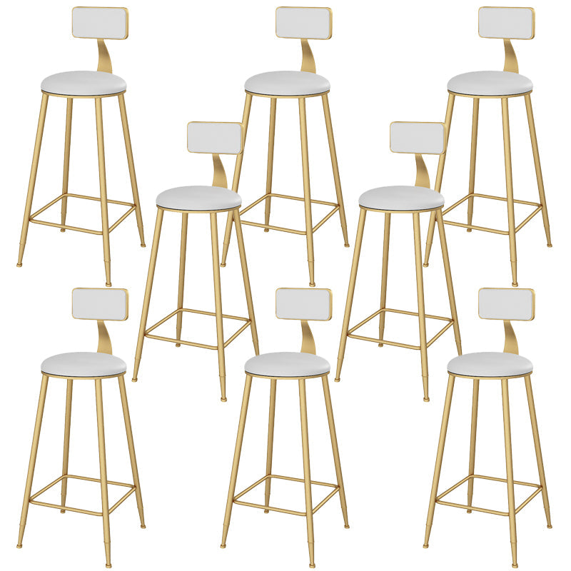 Sgabelli da bar senza bracciolo con la base di glam con base in metallo