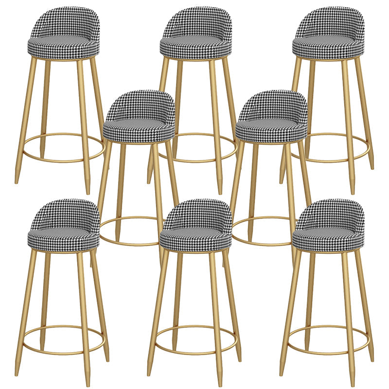 Sgabelli da bar senza bracciolo con la base di glam con base in metallo