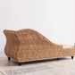 Upholstered Chaise Rattan Chaise Lounge Chair for Bedroom and Living Room