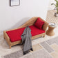 Sillón Chaise Lounge de ratán Chaise tapizado con un brazo