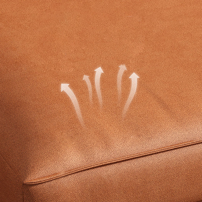 Modern Upholstered Chaise Lounge Leather Recessed Arms for Bedroom and Living Room Clearhalo 'Chairs & Seating' 'Chaise Lounge' 'chaise_lounge' 'furn' 'furn_chaise_lounge' 'Furniture' 'Living Room Furniture' 6968701