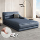 Modern Upholstered Chaise Lounge Leather Recessed Arms for Bedroom and Living Room Airy Blue Left-Arm Chaise Spring&Latex Clearhalo 'Chairs & Seating' 'Chaise Lounge' 'chaise_lounge' 'furn' 'furn_chaise_lounge' 'Furniture' 'Living Room Furniture' 6968704