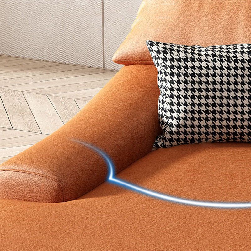 Modern Upholstered Chaise Lounge Leather Recessed Arms for Bedroom and Living Room Clearhalo 'Chairs & Seating' 'Chaise Lounge' 'chaise_lounge' 'furn' 'furn_chaise_lounge' 'Furniture' 'Living Room Furniture' 6968705