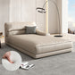 Modern Upholstered Chaise Lounge Leather Recessed Arms for Bedroom and Living Room Beige Left-Arm Chaise Spring&Latex Clearhalo 'Chairs & Seating' 'Chaise Lounge' 'chaise_lounge' 'furn' 'furn_chaise_lounge' 'Furniture' 'Living Room Furniture' 6968708