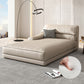 Modern Upholstered Chaise Lounge Leather Recessed Arms for Bedroom and Living Room Beige Right-Arm Chaise Spring&Latex Clearhalo 'Chairs & Seating' 'Chaise Lounge' 'chaise_lounge' 'furn' 'furn_chaise_lounge' 'Furniture' 'Living Room Furniture' 6968710