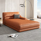 Modern Upholstered Chaise Lounge Leather Recessed Arms for Bedroom and Living Room Brown Left-Arm Chaise Pine & Latex Clearhalo 'Chairs & Seating' 'Chaise Lounge' 'chaise_lounge' 'furn' 'furn_chaise_lounge' 'Furniture' 'Living Room Furniture' 6968720