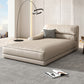 Modern Upholstered Chaise Lounge Leather Recessed Arms for Bedroom and Living Room Beige Right-Arm Chaise Pine & Latex Clearhalo 'Chairs & Seating' 'Chaise Lounge' 'chaise_lounge' 'furn' 'furn_chaise_lounge' 'Furniture' 'Living Room Furniture' 6968725
