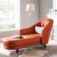 Nordic Style Leather Chair Solid Color Chaise Lounge Couch for Bedroom Orange Red Clearhalo 'Chairs & Seating' 'Chaise Lounge' 'chaise_lounge' 'furn' 'furn_chaise_lounge' 'Furniture' 'Living Room Furniture' 6968748