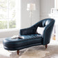 Nordic Style Leather Chair Solid Color Chaise Lounge Couch for Bedroom Blackish Green Clearhalo 'Chairs & Seating' 'Chaise Lounge' 'chaise_lounge' 'furn' 'furn_chaise_lounge' 'Furniture' 'Living Room Furniture' 6968750