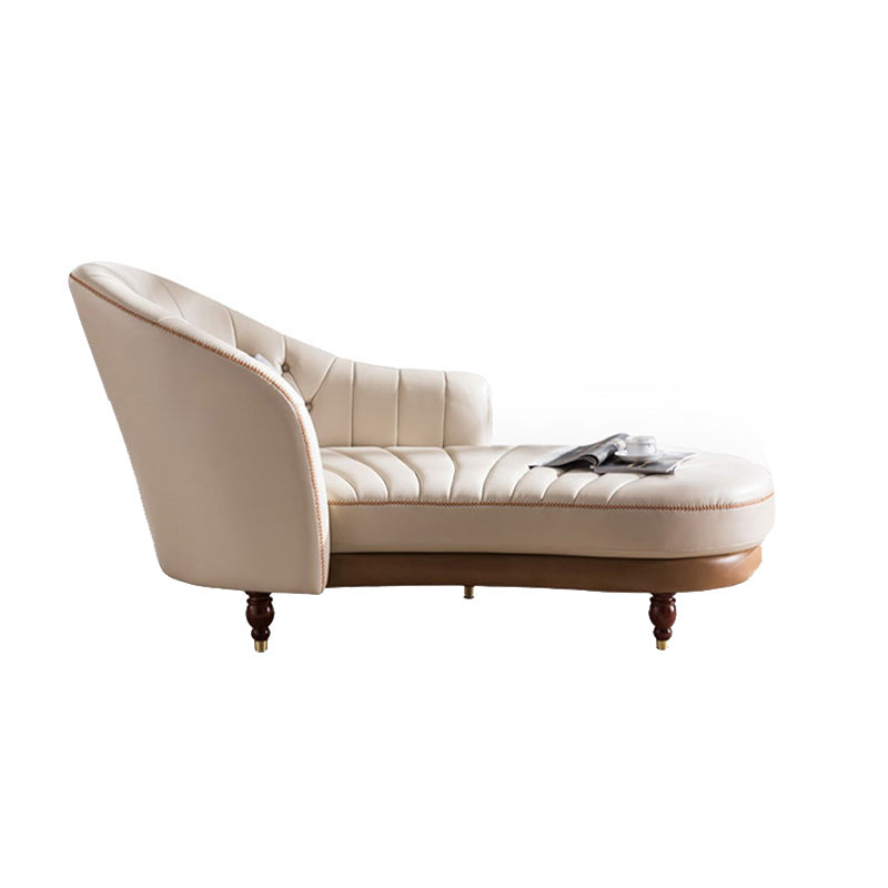 Nordic Style Leather Chair Solid Color Chaise Lounge Couch for Bedroom Clearhalo 'Chairs & Seating' 'Chaise Lounge' 'chaise_lounge' 'furn' 'furn_chaise_lounge' 'Furniture' 'Living Room Furniture' 6968754