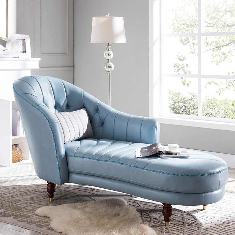 Nordic Style Leather Chair Solid Color Chaise Lounge Couch for Bedroom Clearhalo 'Chairs & Seating' 'Chaise Lounge' 'chaise_lounge' 'furn' 'furn_chaise_lounge' 'Furniture' 'Living Room Furniture' 6968759