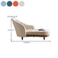 Nordic Style Leather Chair Solid Color Chaise Lounge Couch for Bedroom Clearhalo 'Chairs & Seating' 'Chaise Lounge' 'chaise_lounge' 'furn' 'furn_chaise_lounge' 'Furniture' 'Living Room Furniture' 6968764