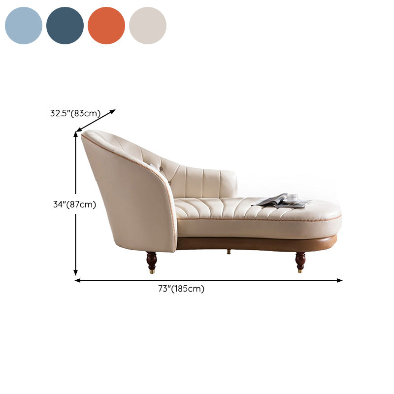 Nordic Style Leather Chair Solid Color Chaise Lounge Couch for Bedroom Clearhalo 'Chairs & Seating' 'Chaise Lounge' 'chaise_lounge' 'furn' 'furn_chaise_lounge' 'Furniture' 'Living Room Furniture' 6968764