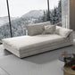 Glam Cushioned Chaise Lounge Recessed Arms Chaise with Three Pillows for Bedroom Off-White Right-Arm Chaise Clearhalo 'Chairs & Seating' 'Chaise Lounge' 'chaise_lounge' 'furn' 'furn_chaise_lounge' 'Furniture' 'Living Room Furniture' 6968768