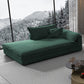 Glam Cushioned Chaise Lounge Recessed Arms Chaise with Three Pillows for Bedroom Blackish Green Right-Arm Chaise Clearhalo 'Chairs & Seating' 'Chaise Lounge' 'chaise_lounge' 'furn' 'furn_chaise_lounge' 'Furniture' 'Living Room Furniture' 6968772