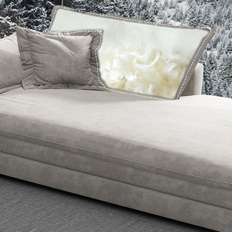 Glam Cushioned Chaise Lounge Recessed Arms Chaise with Three Pillows for Bedroom Clearhalo 'Chairs & Seating' 'Chaise Lounge' 'chaise_lounge' 'furn' 'furn_chaise_lounge' 'Furniture' 'Living Room Furniture' 6968778