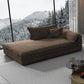 Glam Cushioned Chaise Lounge Recessed Arms Chaise with Three Pillows for Bedroom Dark Coffee Right-Arm Chaise Clearhalo 'Chairs & Seating' 'Chaise Lounge' 'chaise_lounge' 'furn' 'furn_chaise_lounge' 'Furniture' 'Living Room Furniture' 6968783