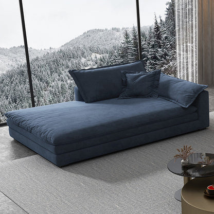 Glam Cushioned Chaise Lounge Recessed Arms Chaise with Three Pillows for Bedroom Airy Blue Right-Arm Chaise Clearhalo 'Chairs & Seating' 'Chaise Lounge' 'chaise_lounge' 'furn' 'furn_chaise_lounge' 'Furniture' 'Living Room Furniture' 6968785