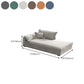 Glam Cushioned Chaise Lounge Recessed Arms Chaise with Three Pillows for Bedroom Clearhalo 'Chairs & Seating' 'Chaise Lounge' 'chaise_lounge' 'furn' 'furn_chaise_lounge' 'Furniture' 'Living Room Furniture' 6968786