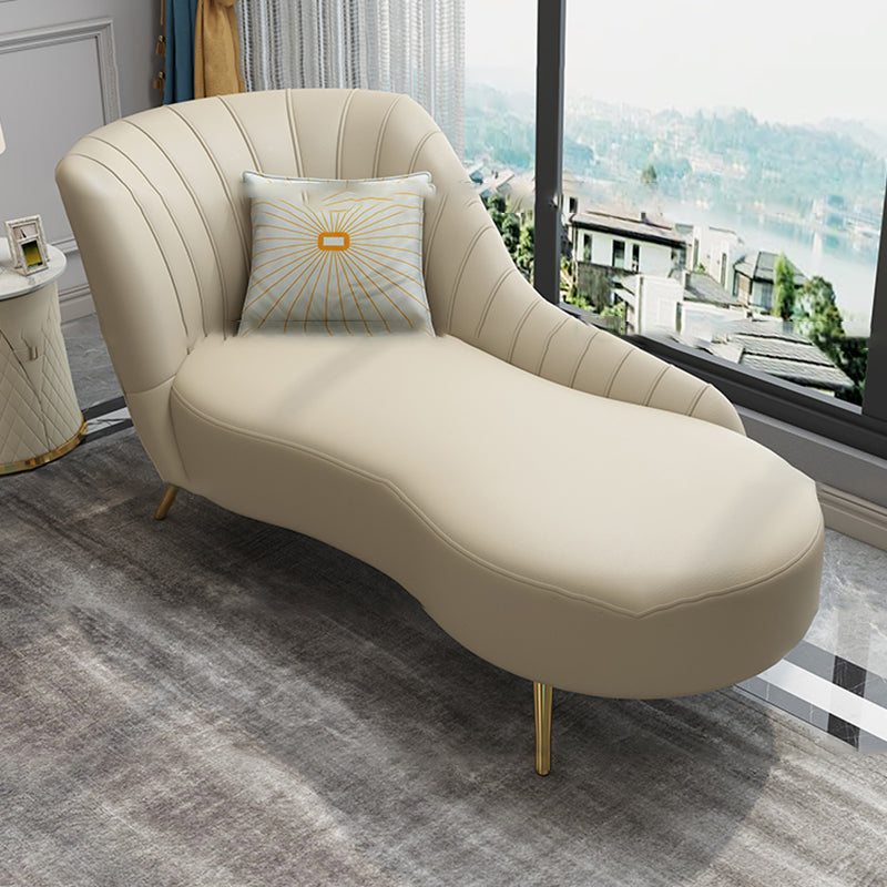 Modern Leather Chaise Lounge Upholstered Lounge with Flared Arms for Bedroom Clearhalo 'Chairs & Seating' 'Chaise Lounge' 'chaise_lounge' 'furn' 'furn_chaise_lounge' 'Furniture' 'Living Room Furniture' 6968802